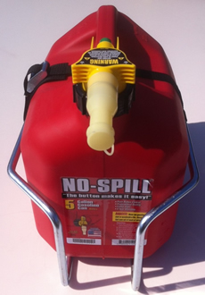 Fuel Can Holder for D.O.T approved NO-SPiILL brand 5 gallon gass can 